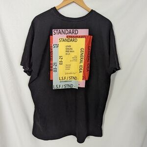 Standard by‎ General Idea Mens Black Colorful T-shirt Size Medium L.S.F